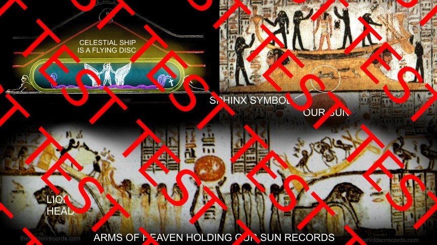 Egyptian celestial ship tomb depictions with Sphinx