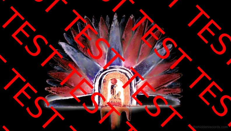 Sphinx ceremonial fan with Horus occupant