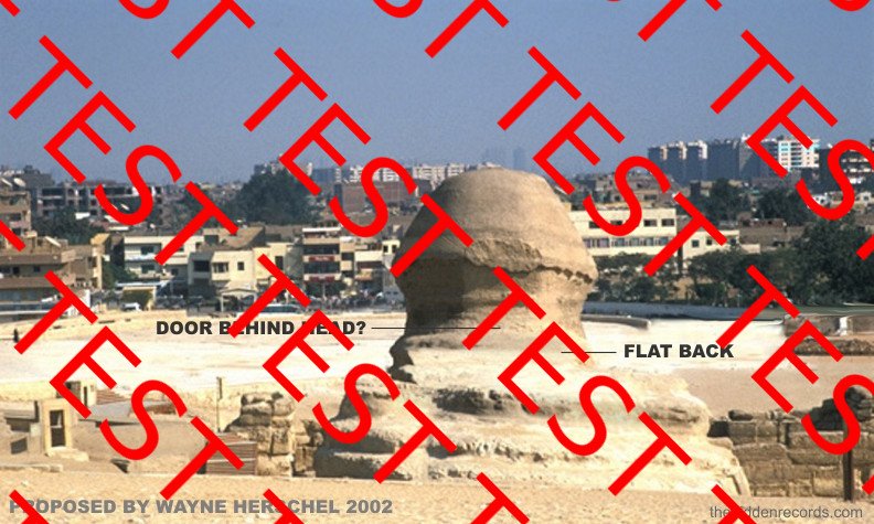 Sphinx flat back with possible UFO door in back of head