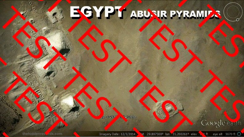 Abusir Egypt propsed ruins beneath the sand