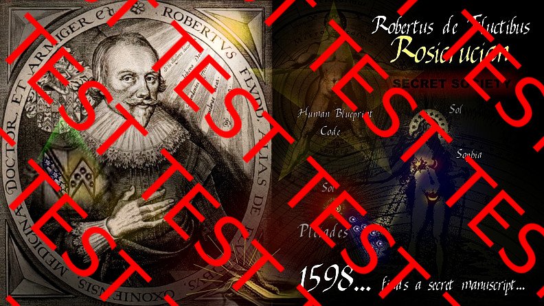 Robert Fludd with Secret Manuscript