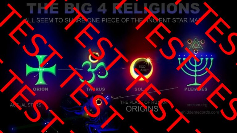 The Big Four Religions Icons - Christianity, Hinduism, Islam, Judaism