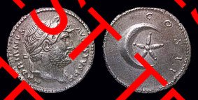 Hadrian Coin with Crescent and Star