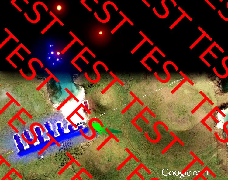 Google Earth image - the three mounds are replete with remnants of artifacts and stone chips all over them