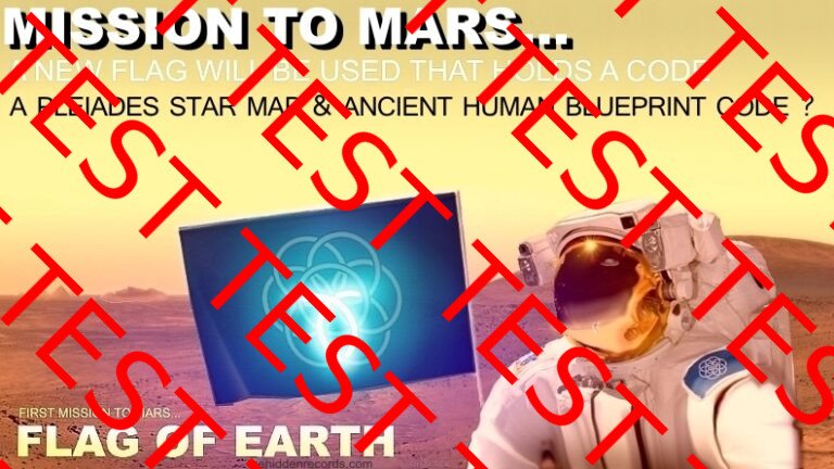 STAR MAP EARTH FLAG - MARS MISSION FLAG