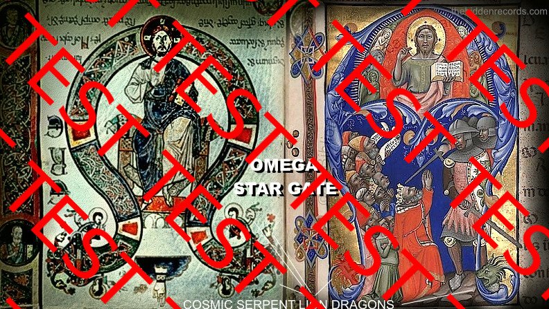 HOLY SATURDAY SCROLL CHRIST IN OMEGA STAR GATE WITH DRAGONS