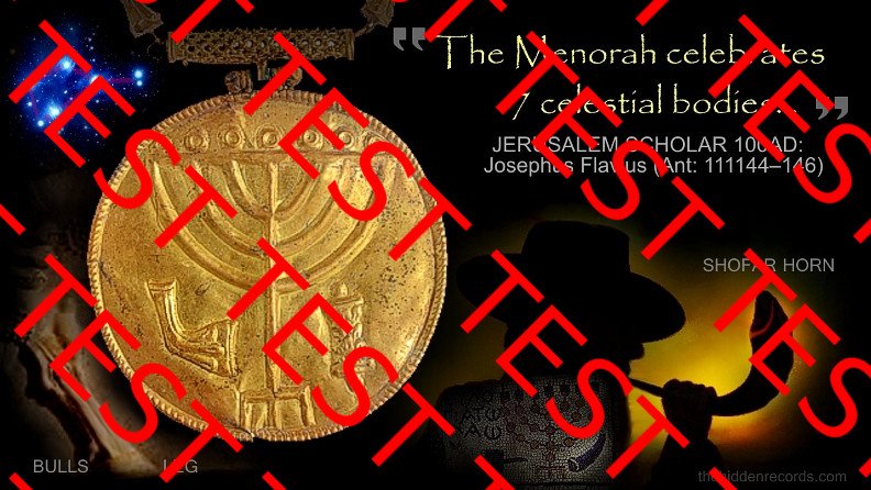 Menorah gold artifact, representing the Pleiades?