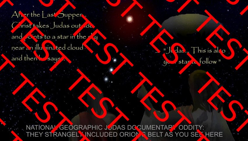 Jesus telling Judas: this is also yours star to follow