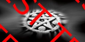 A RECONSTRUCTED IMAGE AS TO WHAT WAS SEEN IN THE ANGELS AND DEMONS MOVIE - THE SECOND PENTACLE, A HEBREW ARTEFACT FROM ISRAEL - THE DETAIL FOUND ON THE SOLOMON KEY PARCHMENT