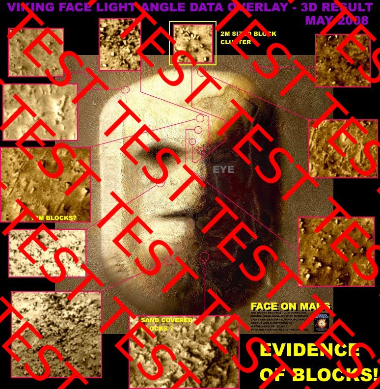 Mars Face possible proof of it being built from stone blocks