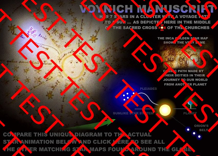 Voynich manuscript - Has 7 stars in a cluster with voyage path to a sun