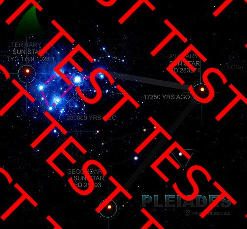 Animation - Pleiades with the leg of the bull comparison