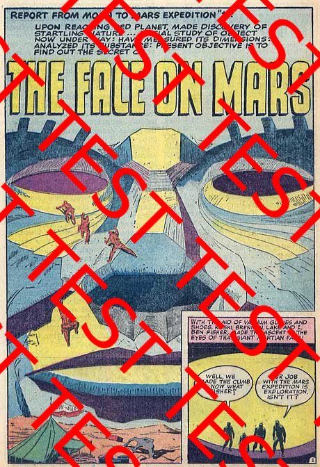 The Face of Mars from 1958 comic book