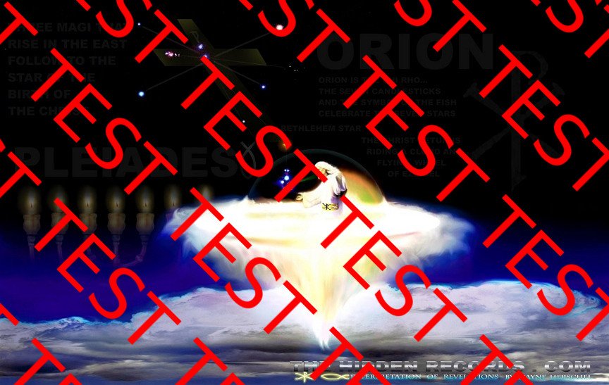 REVELATION IMAGE OF CHRISTOS MESSENGER HOLDING HIS ADDRESS IN RIGHT HAND AND CROSS OF THE CHURCHES ORION SECRET