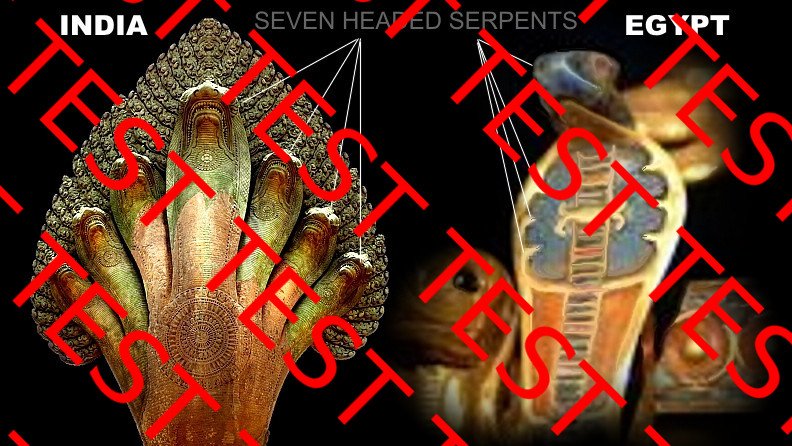 Indian and egyptian depictions of seven headed dragons