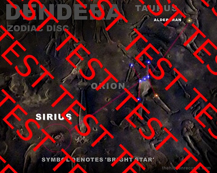 Dendera - Sirius, Orion, Aldebaran