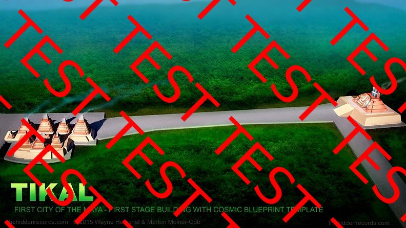 Tikal, first city of the Maya. First stage building with cosmic blueprint template representing the Pleiades and Sol 1