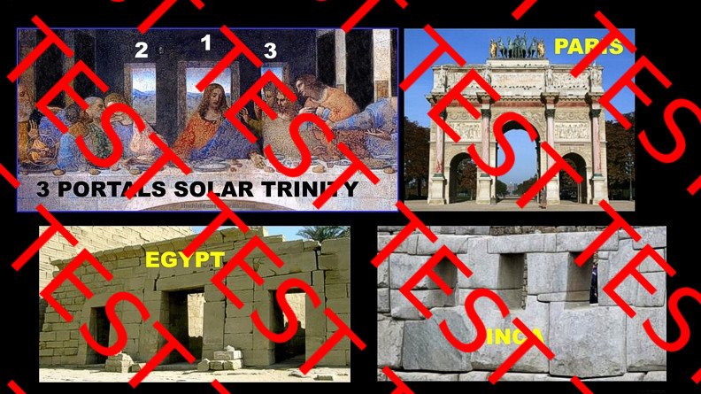 Da Vinci, Egypt, Paris and Inca trinity portals interpretation